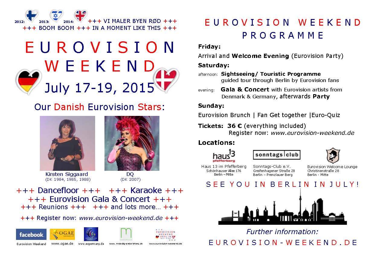 flyer eurovision weekend 2015