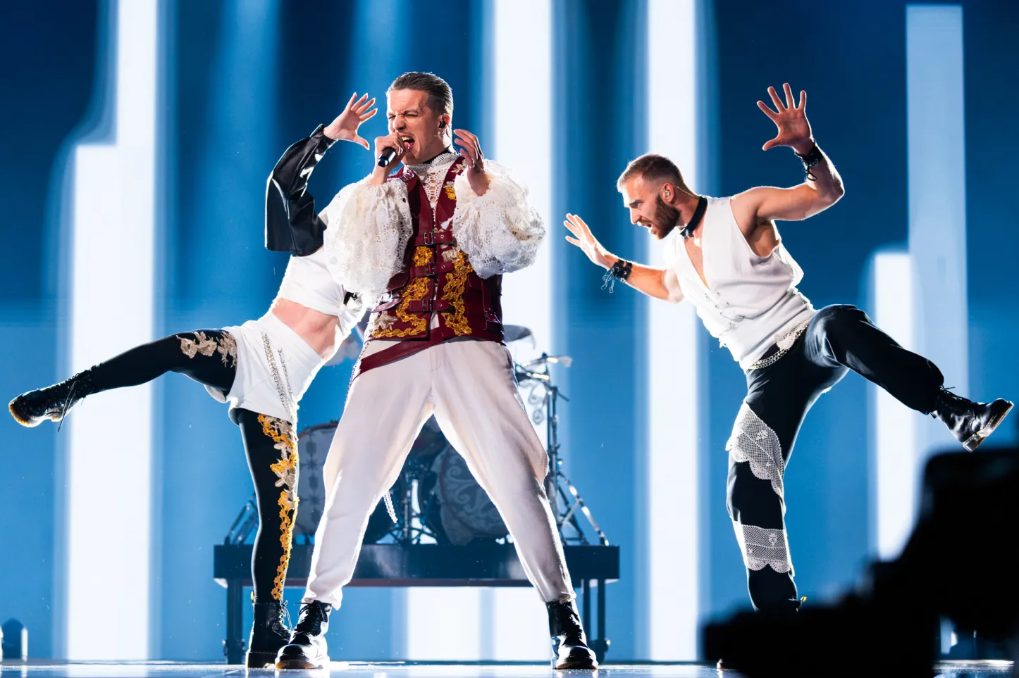 Baby Lasagna rehearsing Rim Tim Tagi Dim for Croatia at the First Rehearsal of the First Semi Final at Malmo Arena6