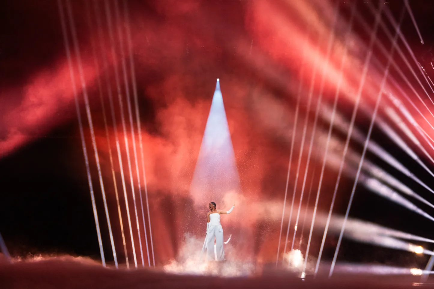 iolanda rehearsing Grito for Portugal at the First Rehearsal of the First Semi Final at Malmo Arena8