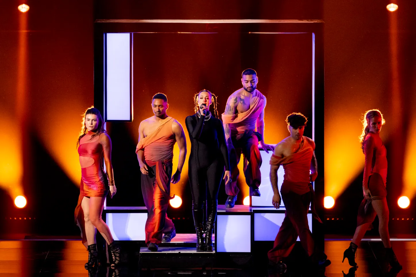 TALI rehearsing Fighter for Luxembourg at the First Rehearsal of the First Semi Final at Malmo Arena7